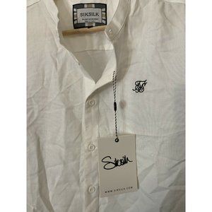 New Siksilk Top‎ Women White Sz M NWT